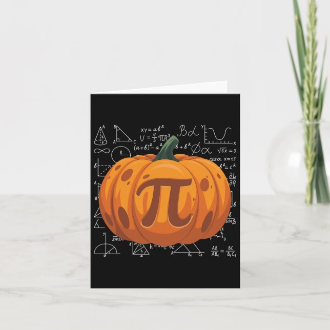 Pumpkin Pie Math Funny Halloween Erntedank Pi D Karte (Vorderseite)