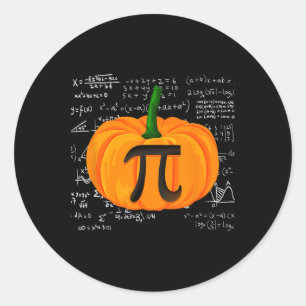 Pumpkin Pie Math Funny Halloween Erntedank Pi D Runder Aufkleber