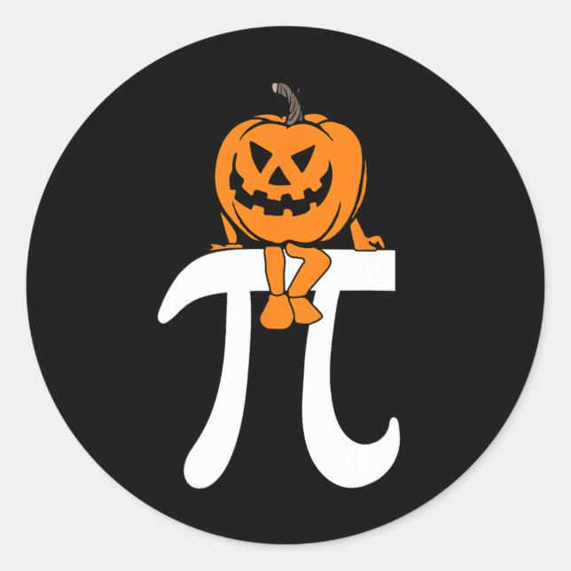 Pumpkin Pie Math Funny Halloween Erntedank Pi D Runder Aufkleber (Vorderseite)