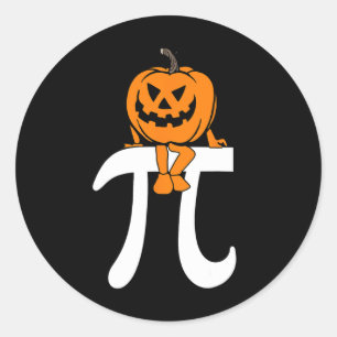 Pumpkin Pie Math Funny Halloween Erntedank Pi D Runder Aufkleber