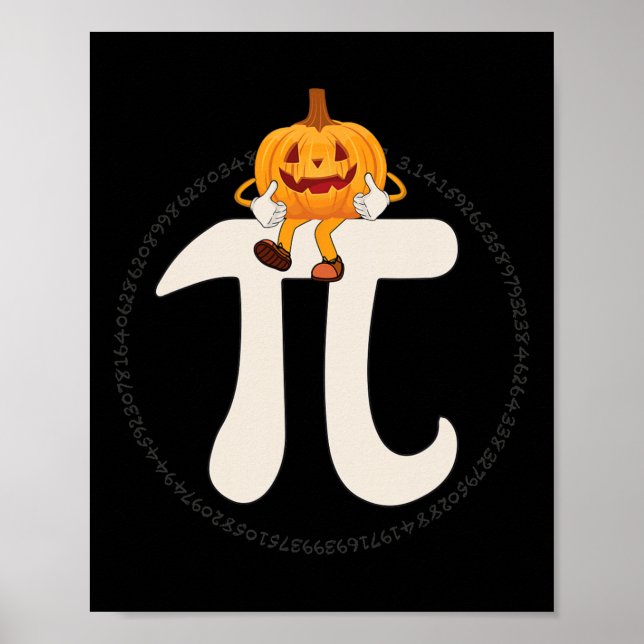 Pumpkin Pie Math Funny Halloween Poster (Vorne)