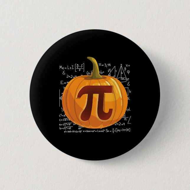 Pumpkin Pie Mathe Fun Halloween Erntedank Pi Day Button (Vorderseite)