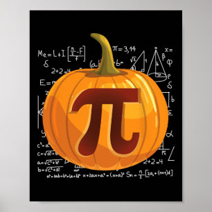 Pumpkin Pie Mathe Fun Halloween Erntedank Pi Day Poster
