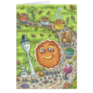 PUMPKIN PIE PARADE ERNTEDANK GREETKARTE B