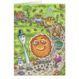 PUMPKIN PIE PARADE ERNTEDANK GREETKARTE B