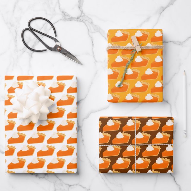 Pumpkin Pie Pattern Geschenkpapier Set (Vorderseite)
