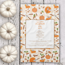 Pumpkin Pie Rezept Heirloom Herbstmuster Geschirrtuch