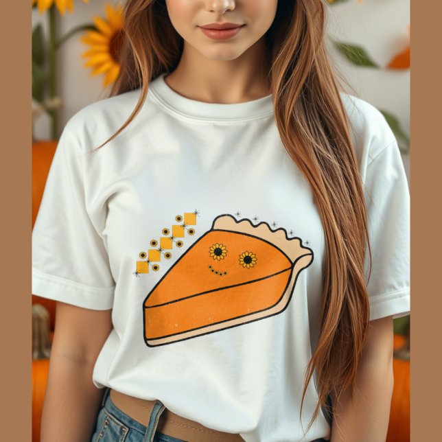 Pumpkin Pie Slice mit Sonnenblumenaugen Tri-Blend Shirt (Von Creator hochgeladen)