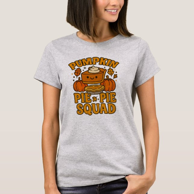 Pumpkin Pie Squad Erntedank T-Shirt (Vorderseite)