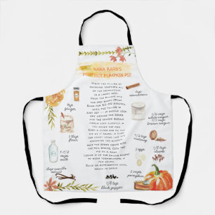 Pumpkin Pie Watercolor Rezept Schürze