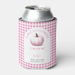 Pumpkin Pink Gingham Kariert Baby Girl Baby Dusche Dosenkühler