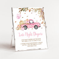 Pumpkin Pink Truck Spate Night Diapers Babydusche