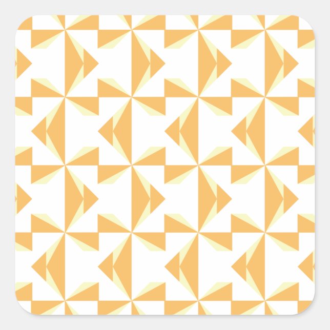 Pumpkin Pinwheels Quadratischer Aufkleber (Vorderseite)