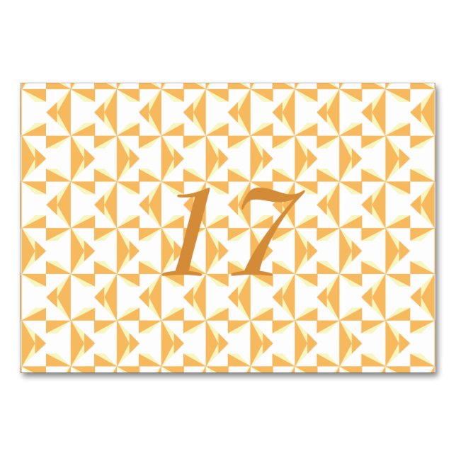 Pumpkin Pinwheels Tischnummer (Vorderseite)