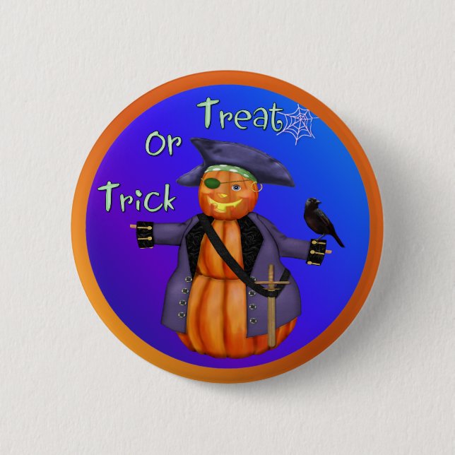 Pumpkin Pirate Button (Vorderseite)