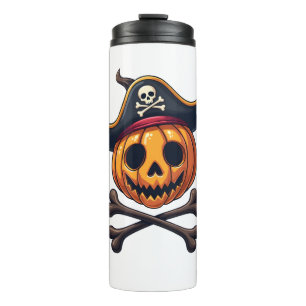 Pumpkin Pirate - Halloween Skull-Shirt Thermosbecher
