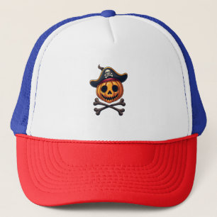 Pumpkin Pirate - Halloween Skull-Shirt Truckerkappe