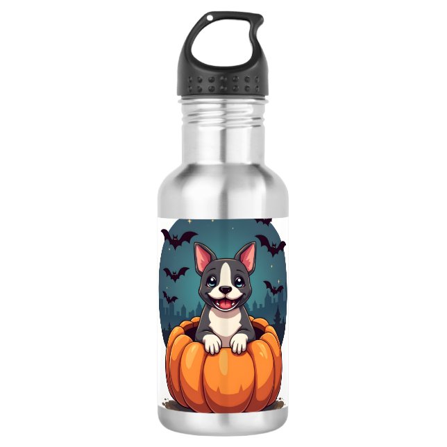 Pumpkin Pitbull Smile Edelstahlflasche (Vorderseite)