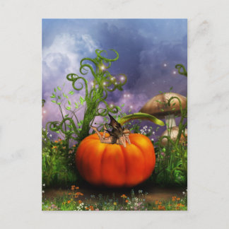 Pumpkin Pixie Postcard Postkarte