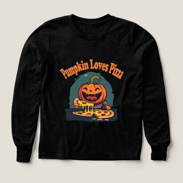 Pumpkin Pizza Party - Funny Halloween Food Design (Design Vorderseite)