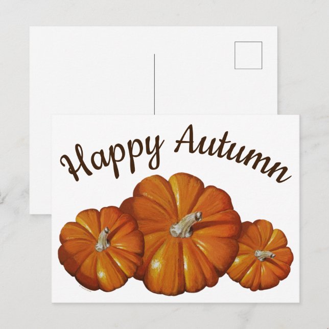 Pumpkin-Postkarte Feiertagspostkarte (Vorne/Hinten)