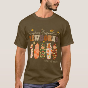 Pumpkin Postpartum Newborns Fall Mutter Kinderkran T-Shirt