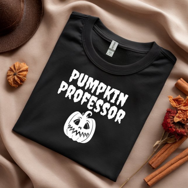 Pumpkin Professor für weiße Typografie T-Shirt (Von Creator hochgeladen)
