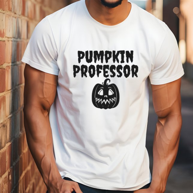 Pumpkin Professor Lehrer für graue Typografie T-Shirt (Von Creator hochgeladen)