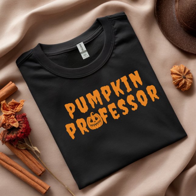 Pumpkin Professor Orangentypografie T-Shirt (Von Creator hochgeladen)