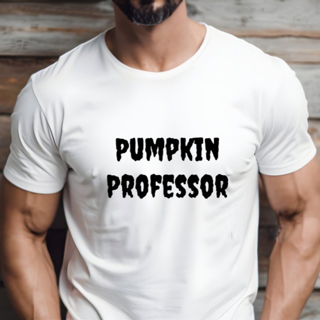 Pumpkin Professor schwarze Lehrerin Typografie T-Shirt (Von Creator hochgeladen)