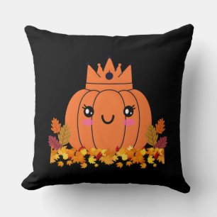 Pumpkin Queen Fall-ästhetisches Halloween-Shirt Kissen