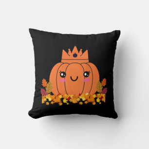 Pumpkin Queen Fall-ästhetisches Halloween-Shirt Kissen