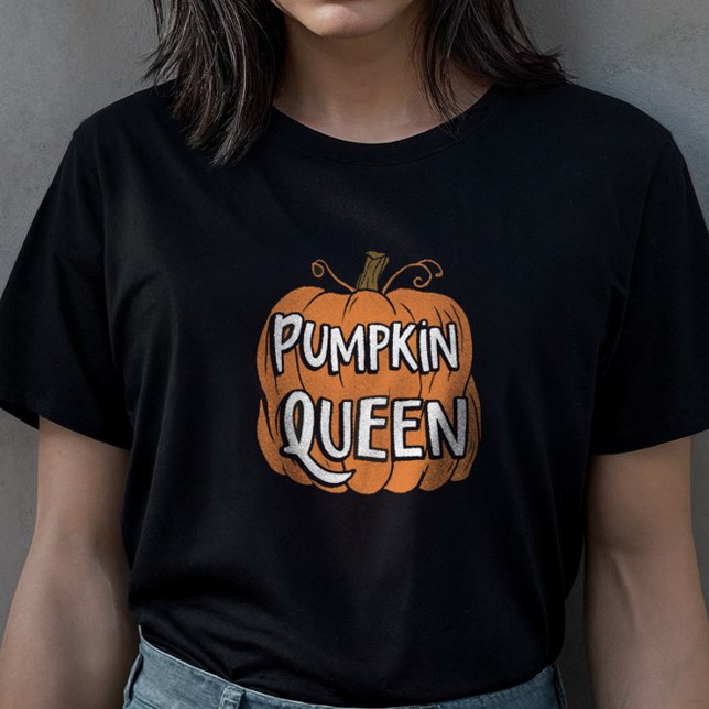 Pumpkin Queen Fall Halloween T - Shirt (Pumpkin Queen Halloween T-Shirt)