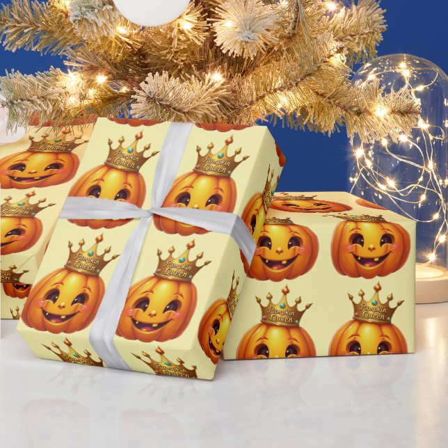 Pumpkin Queen Festive Wrapping Paper Geschenkpapier (Feiertage)