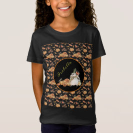 Pumpkin Raccoon Anpassen von Text und Farbe T-Shirt