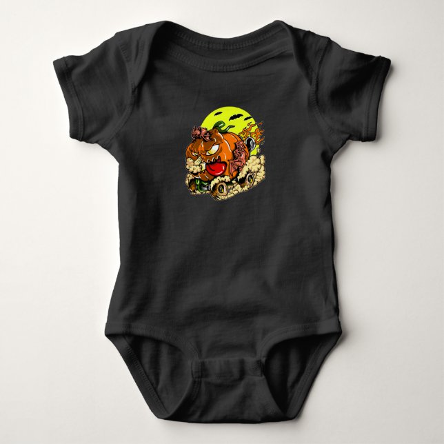 Pumpkin Racer Baby Strampler (Vorderseite)