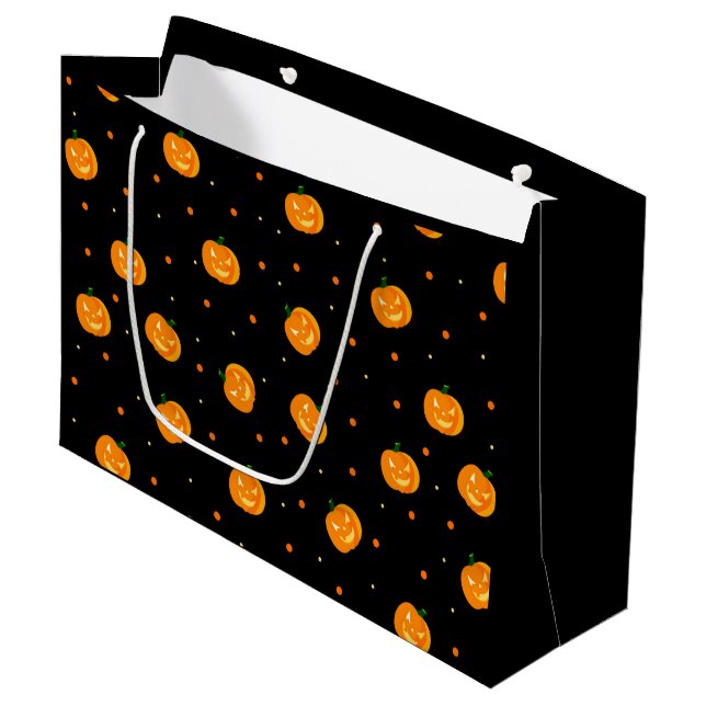 Pumpkin Rain Gift Bags Große Geschenktüte (Vorderseite Schrägansicht)