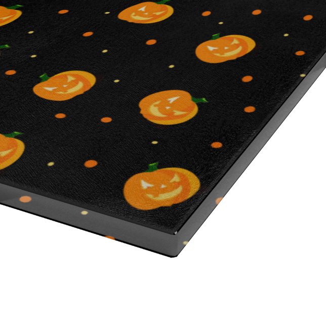 Pumpkin Rain Glass Cutting Board Schneidebrett (Ecke)