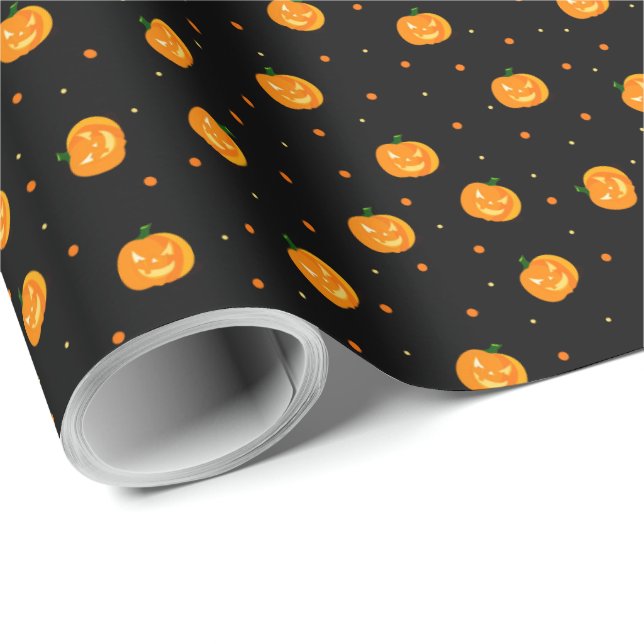 Pumpkin Rain Wrapping Paper Geschenkpapier (Rolleneckpunkt)