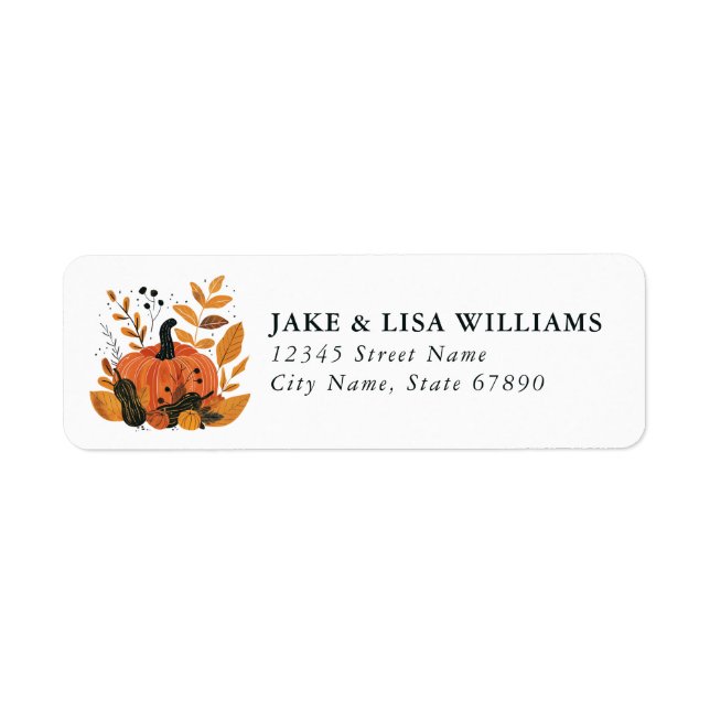 Pumpkin Return Address Label (Vorne)