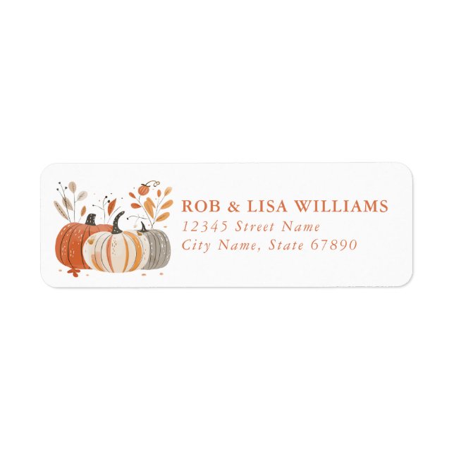 Pumpkin Return Address Label (Vorne)