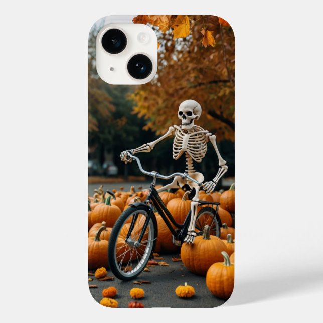 Pumpkin Ride Skeleton Case-Mate iPhone 14 Hülle (Rückseite)