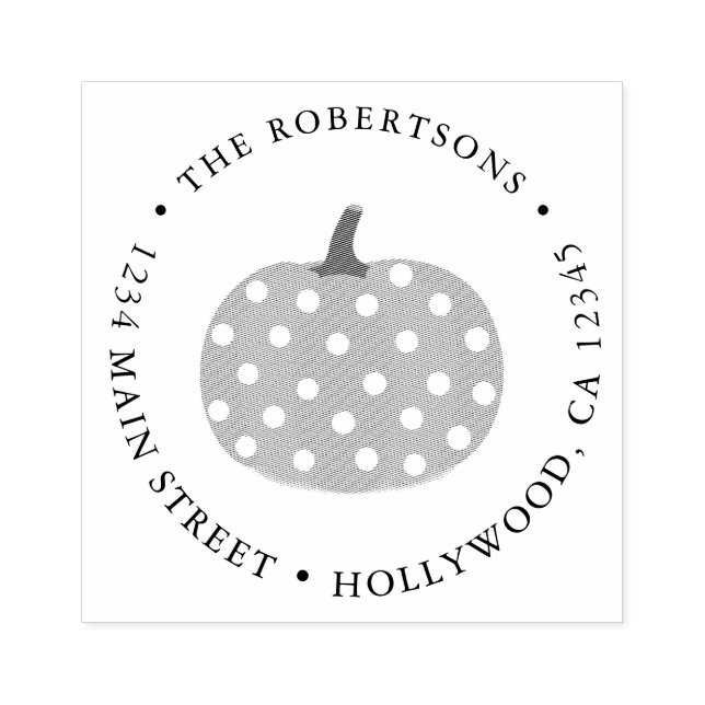 Pumpkin Rücksendeadresse Gumber Briefmarke Gummistempel (Prägung)