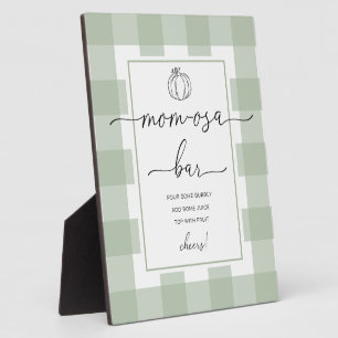 Pumpkin Sage Green Baby Dusche Mama-osa Bar Fotoplatte