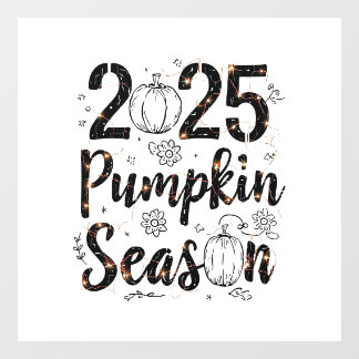 Pumpkin Saison 2025 - Niedliche Herbstdekoration Fensteraufkleber