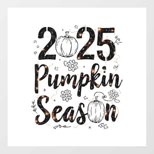 Pumpkin Saison 2025 - Niedliche Herbstdekoration Fensteraufkleber (Blatt)
