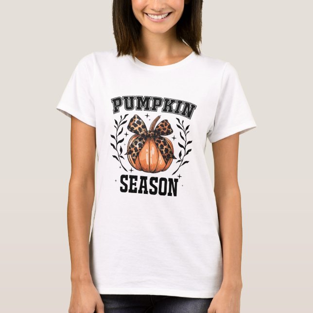 Pumpkin-Saison gemütliche Herbstgestaltung T-Shirt (Vorderseite)