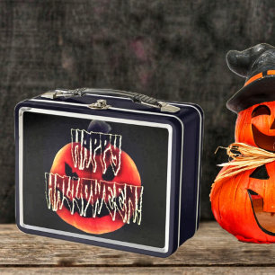 Pumpkin Scare-Wht Metall Brotdose