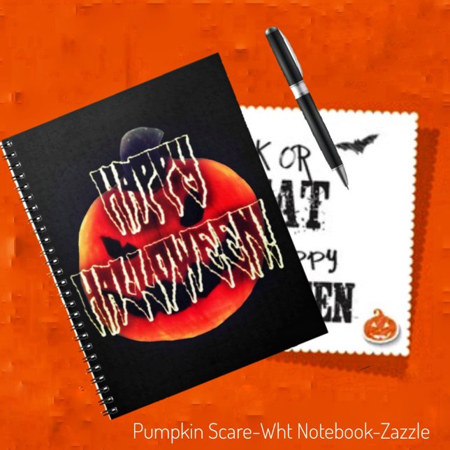 Pumpkin Scare-Wht Notizblock (Von Creator hochgeladen)
