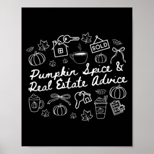 Pumpkin Sce & Real Anwesen Advice Realtor Hall Poster